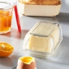 Single Tempered Glass Butter Dish [601181]