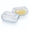 Single Tempered Glass Butter Dish [601181]
