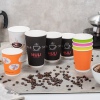 25 Ripple Sleeve Disposable Paper Coffee Cups