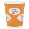 25 Ripple Sleeve Disposable Paper Coffee Cups