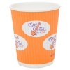 25 Ripple Sleeve Disposable Paper Coffee Cups