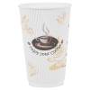 25 Ripple Sleeve Disposable Paper Coffee Cups