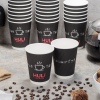 25 Ripple Sleeve Disposable Paper Coffee Cups