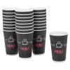 25 Ripple Sleeve Disposable Paper Coffee Cups