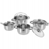 4 Pcs Stainless Steel Casserole Pan Set with Lids [414688]