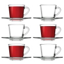 Single BASIC Coffee/Tea Glass Cup and Saucer [454521]