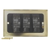 3 Gang 2 Way Decorative Brass Effect Triple Dimmer Light Switches