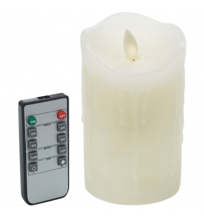 5" Flickering LED Pillar Candle with Remote [X000PCWIEH]