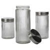 3 Pcs Glass Storage Jar Set [590757]