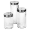 3 Pcs Glass Storage Jar Set [590757]