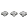 3 Pcs Glass Tealight Holders [660429]