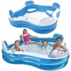 Blue & White Square Inflatable Family Sized Swimming Pool [454757]