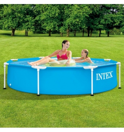 Metal Frame Blue & White Swimming Pool [420561]