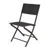 3pc Black Metal & Woven Fabric Garden Lounge Set [804717]