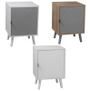 Hanover Wooden Bedside Cabinet With MDF Designer Door [LINEDK-002]