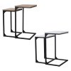 Seville Set of 2 Wooden Side Tables With Metal Legs [DAFA-007]