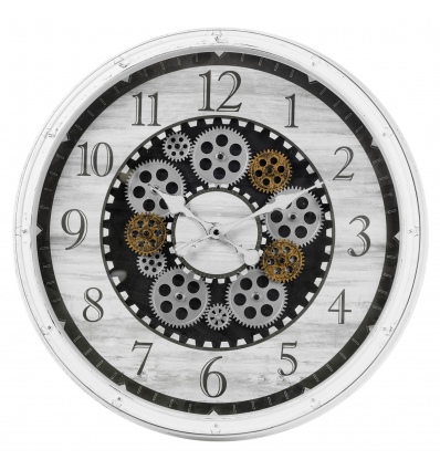 White Wall Clock with Movement [652493]