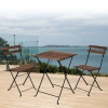 3pc Metal & Wood Bistro Lounge Set