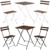 3pc Metal & Wood Bistro Lounge Set