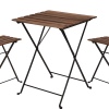 3pc Metal & Wood Bistro Lounge Set