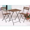 3pc Metal & Wood Bistro Lounge Set