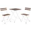 3pc Metal & Wood Bistro Lounge Set