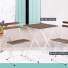 3pc Metal & Wood Bistro Lounge Set