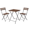 3pc Metal & Wood Bistro Lounge Set