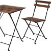 3pc Metal & Wood Bistro Lounge Set