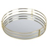 Mirrored Serving Tray With Gold Edging [367250]