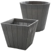 Dark Grey Plastic Plant Pot