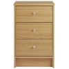 Malibu 3 Drawer Oak Bedside Cabinet [5571314]