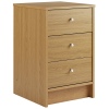 Malibu 3 Drawer Oak Bedside Cabinet [5571314]