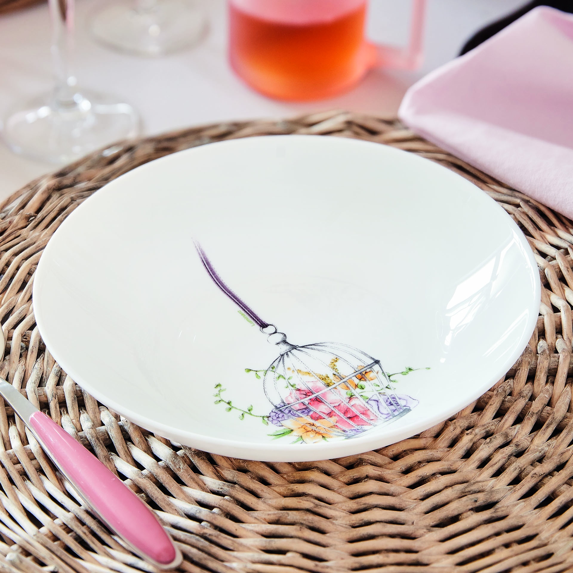 Luminarc Flore 18pc Opal Glass Flower Dinner Set Dinnerware Tableware Summer eBay