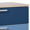 Billie Wide Blue 3 Drawer Chest [6197900]