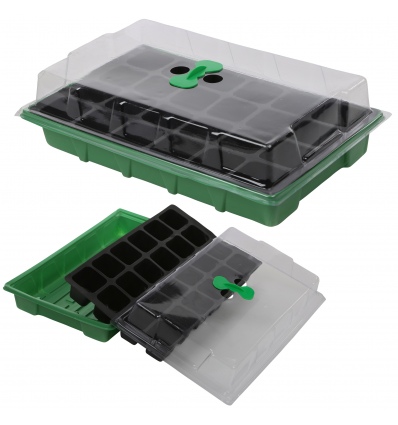 2 pcs Plastic Propagator Black & Green [973253]