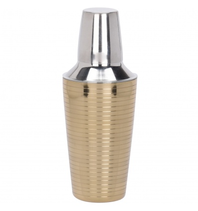 500ml Metal Gold And Silver Cocktail Shaker [754388]