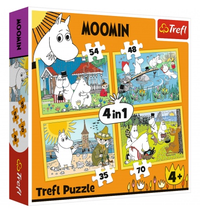 Puzzles - "4in1" - Moomin happy day / Moomins [34368]