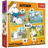 Puzzles - "4in1" - Moomin happy day / Moomins [34368]