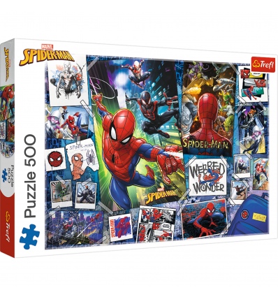 Puzzles - "500" - Posters with a superhero / Disney Marvel Spiderman [37391]