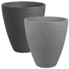 Plastic Ribbed Flower Pot