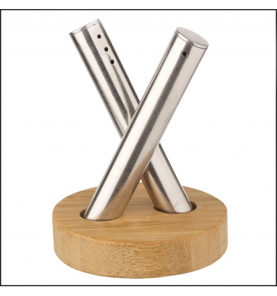 Bamboo & Stainless Steel Salt & Pepper Set [277899]