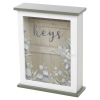 Green & White Wooden Key Cabinet With Glass Window [836084]