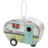 Wooden Birdhouse Caravan with Tin Roof  [512681]