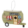 Wooden Birdhouse Caravan with Tin Roof  [512681]