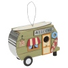 Wooden Birdhouse Caravan with Tin Roof  [512681]