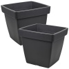 39x39 Black Square Flower Pot [962256]