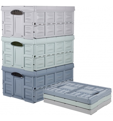 Extra Large Foldable Plastic Crate 53x40x26cm [853210]