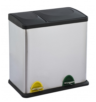 35lL Stainless Steel Duo Recycling Pedal Bin [863275]