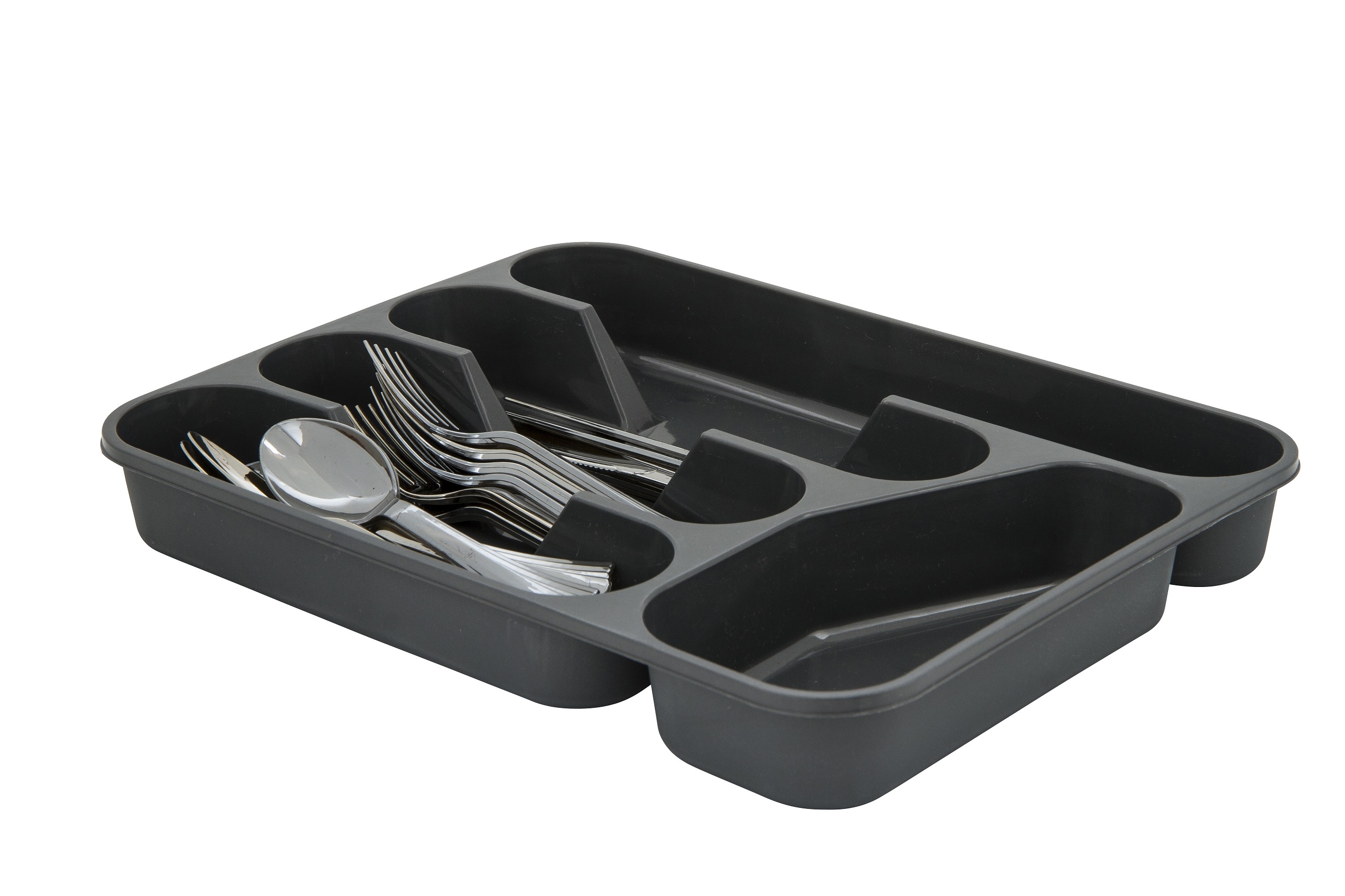Plastic 5 Section Cutlery & Utensil Drainer Holder Sink Tidy Organiser